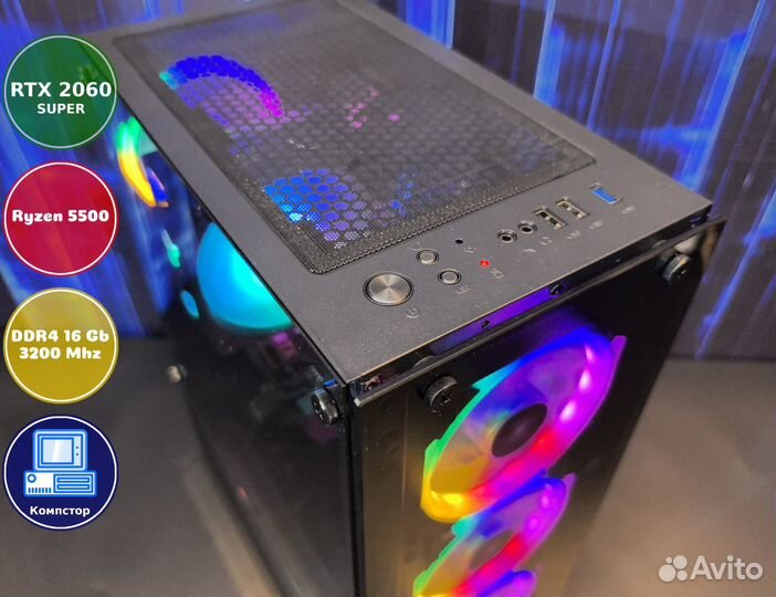 Системный блок AMD5500-RTX2060SUP-16DDR4-OSV83-A520