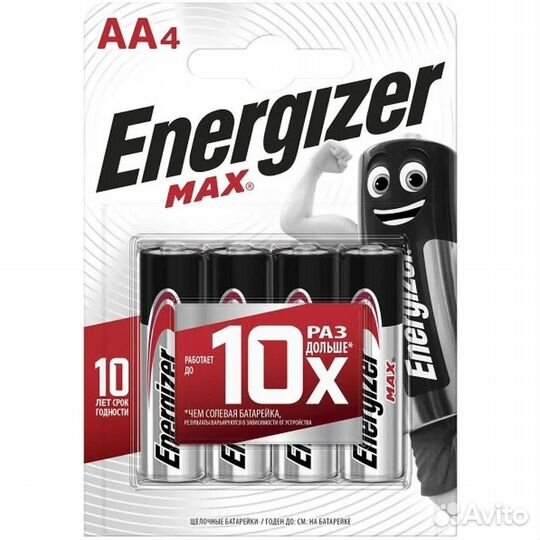Батарейки Energizer MAX E91/AA 4шт #345983