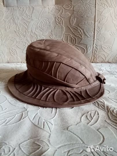 Шляпа женская натуральная кожа
