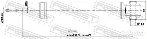 Амортизатор задний GAS.twin tube 21110-010R Febest