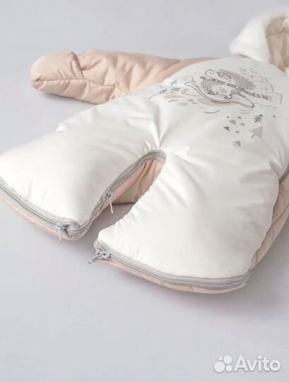 Комбинезон трансформер на овчине для малыша