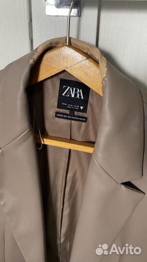 Жакет кожаный zara