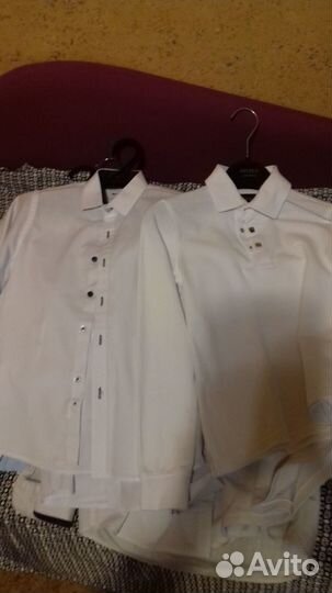 Для мальчика рубашки, водолазки,брюки 7-8 лет
