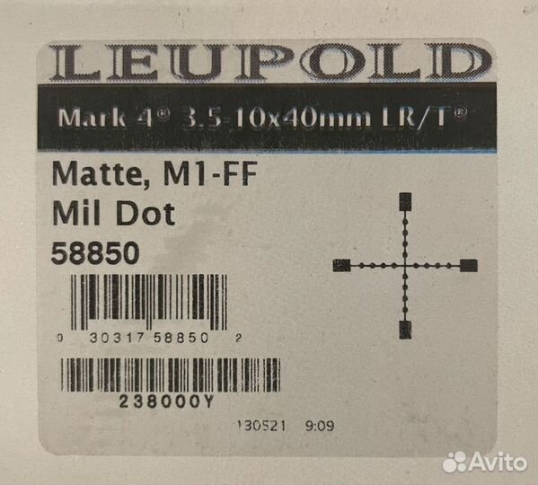 Опт. прицел leupold mark 4 3,5-10X40MM LR/T M1 FF