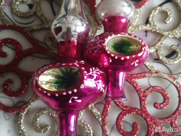 Стеклянные макушки на ёлку. времён СССР