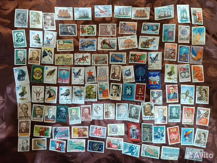 Марки иностранные и СССР гашеные и негашеные
