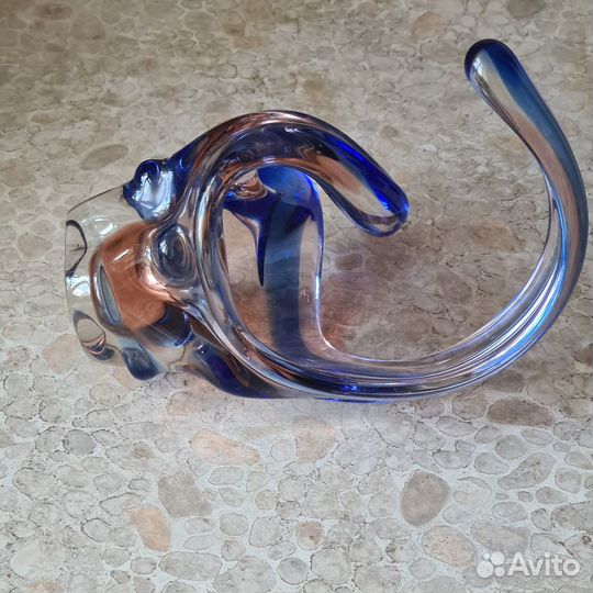 Конфетница цветная богемия стекло