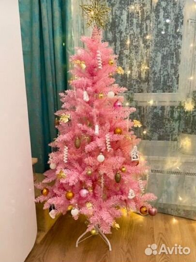 Ель искуственная розовая 150см