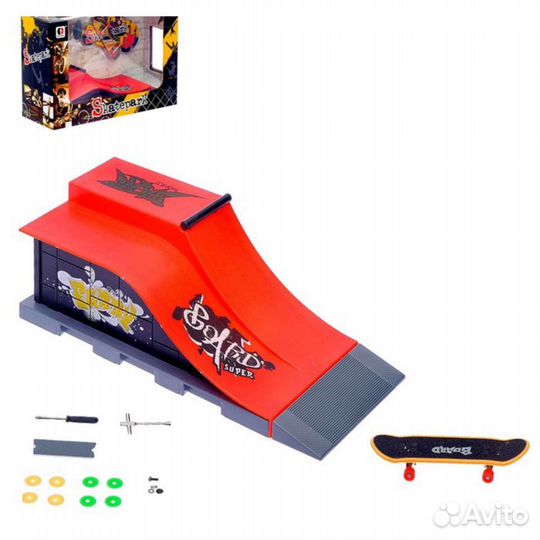 Набор экстремала «Скейт парк», фингерборд с трампл