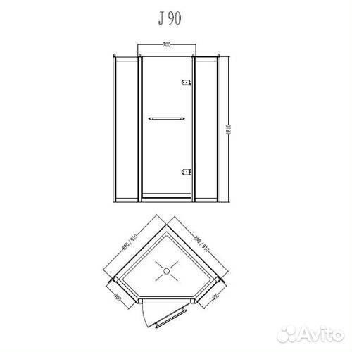 Душевой угол Devon & Devon Savoy J 90х90см