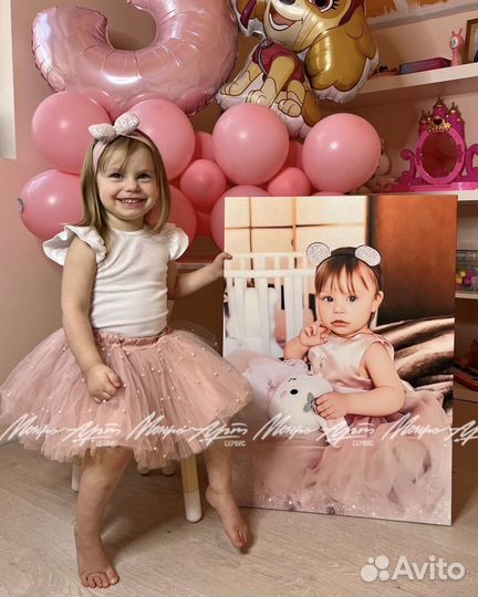 Портрет по фото на холсте на заказ для близких