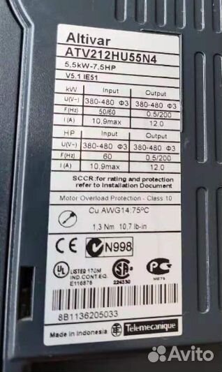 Преобразователь Schneider Electric ATV212HU55N4