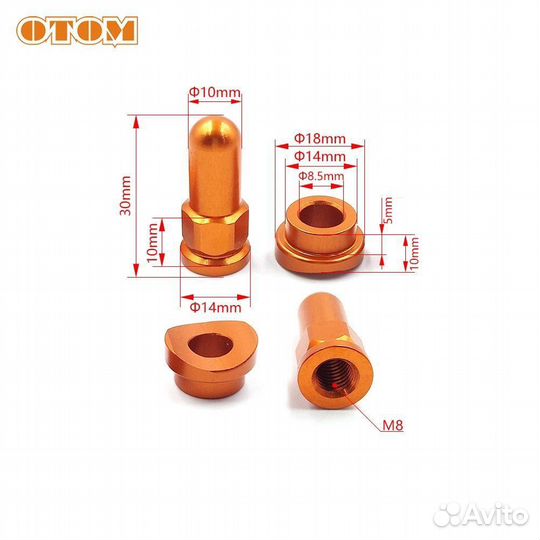 Комплект гаек обода otom, черный