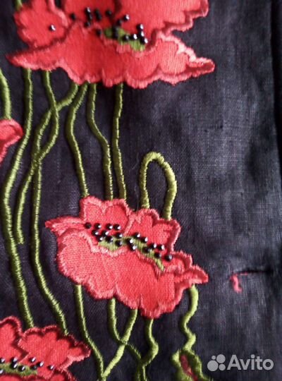 Новое льняное женское пальто, 46-50