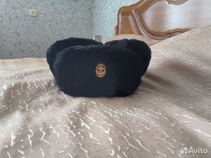Шапка вмф (кожаный верх)