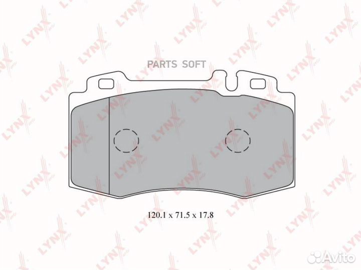 Lynxauto BD5327 Колодки тормозные дисковые перед
