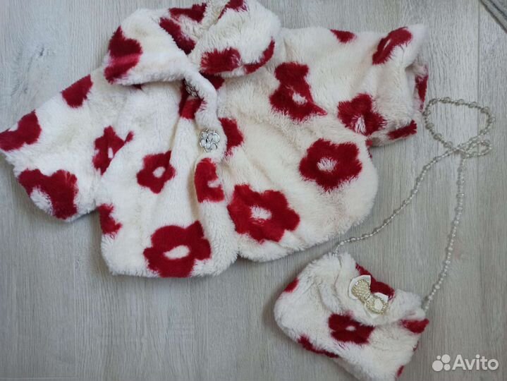 Болеро шубка плюшевая 4 5 6 лет