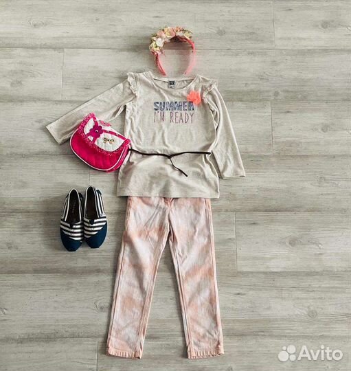 Вещи на девочку: джинсы, туника 104 4 года