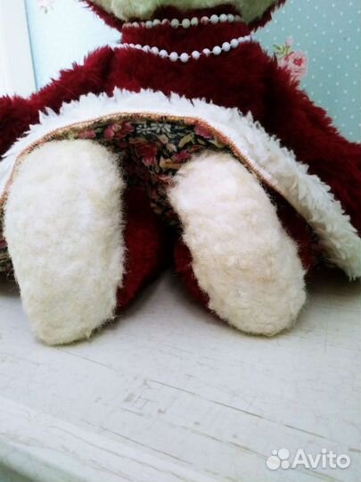 Большая мягкая игрушка Лиса времён СССР