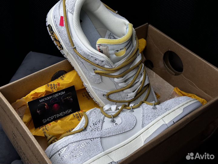 Кроссовки nike dunk low off white