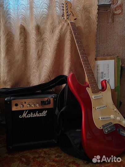 Электрогитара fender squier с комбиком