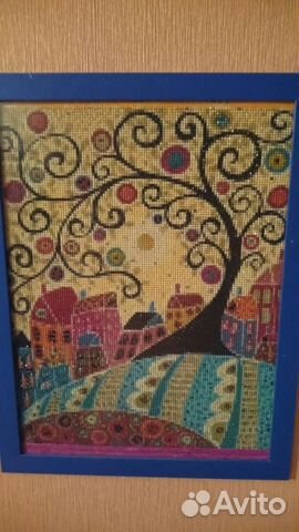 Картины из алмазной мозаики в собранном виде