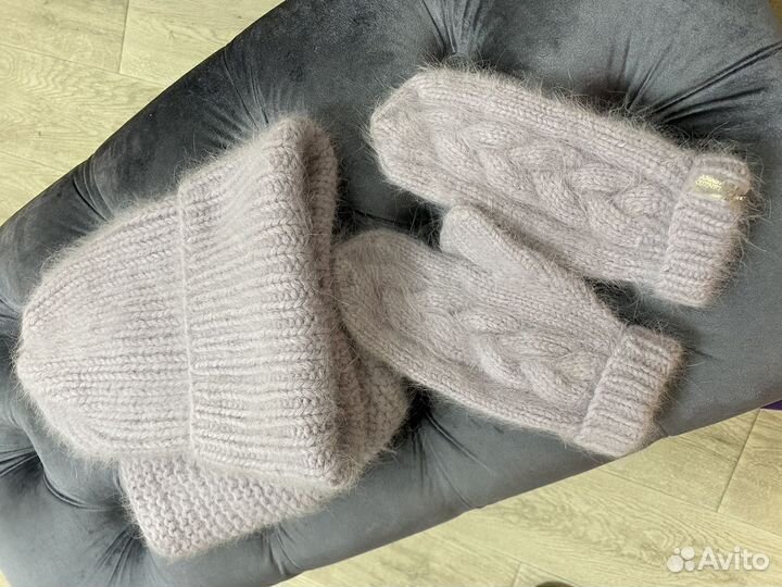 Комплект вязанный из пуха норки