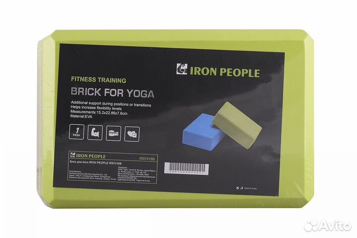 Блок для йоги iron people IR97416B