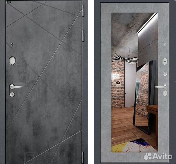 Дверь входная Бетон тёмный шумо-изоляционная