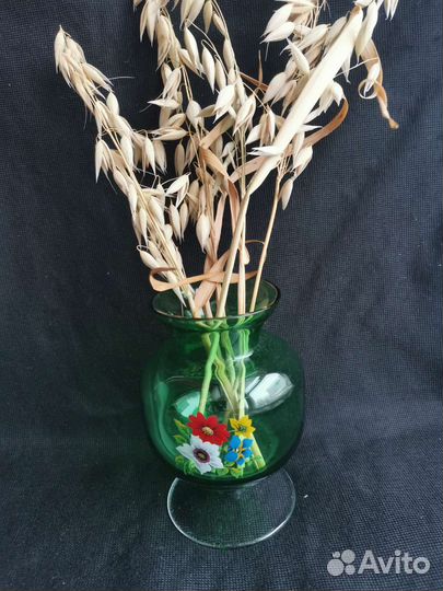 Вазочки для цветов цветное стекло СССР винтаж