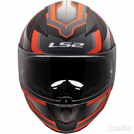 LS2 FF353 rapid 2 flitz Full Face Motorcycle Мотошлем Orange Grey
