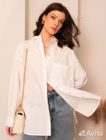 Блузка из хлопка -вуали оверсайз Vilatte