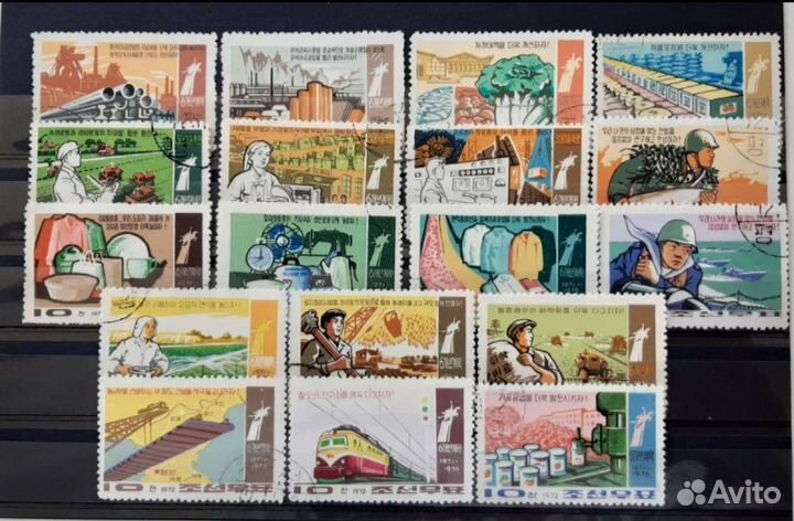 Почтовые марки. Северная Корея. 1972г
