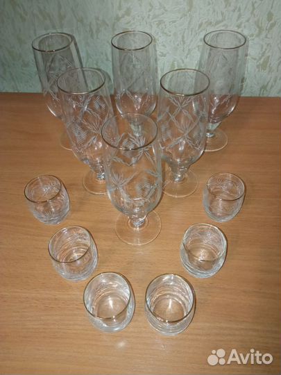 Красивые фужеры в коробках (Наборы) СССР