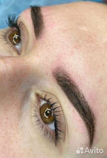 Перманентный макияж татуаж бровей