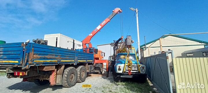 Аренда и услуги манипулятора-вездехода, стрела 7 т, 19 м, борт 8 т, 6 м