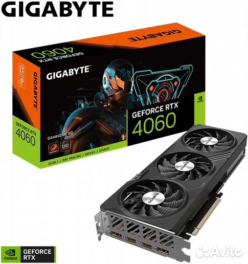 RTX 4060 8gb Gigabyte Gaming OC (новая)