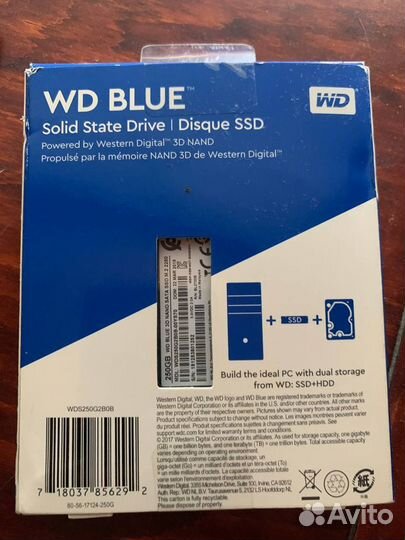 SSD Новый Western Digital WD Blue SATA 250 гб