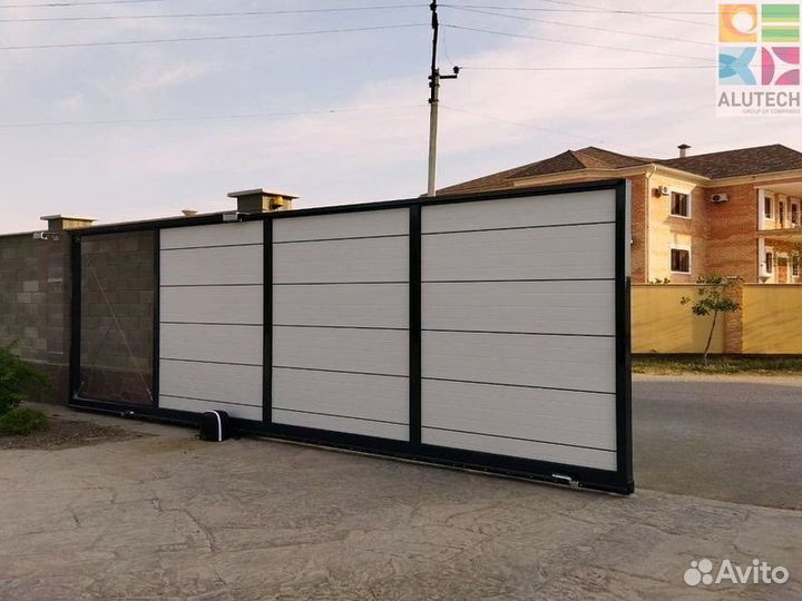 Откатные раздвижные ворота под ключ