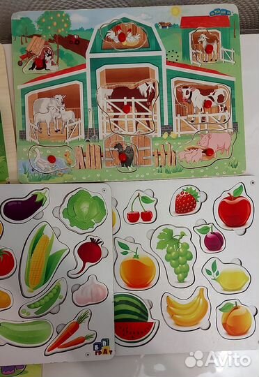 Пазлы вкладыши пакетом