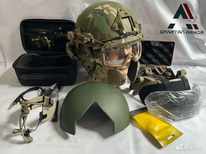 Баллистический шлем бр 2 арамид комплект