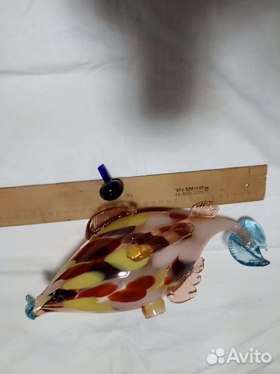Рыбка штоф цветное стекло. СССР
