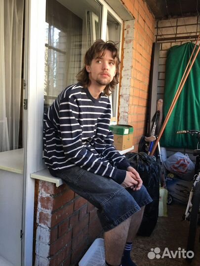 Billabong шорты y2k свитр в полоску