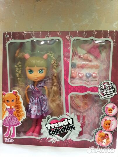 Кукла со съёмными волосами и деталями укладки