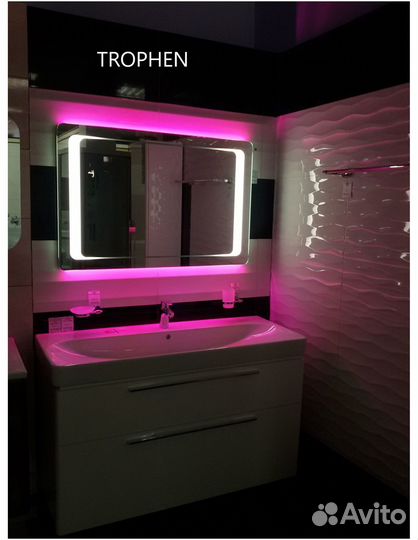 Зеркало с подсветкой любой формы