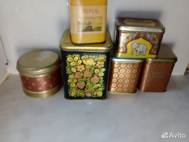 Винтажные банки для сыпучих продуктов