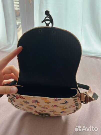 Сумка натуральная кожа, текстиль Италия