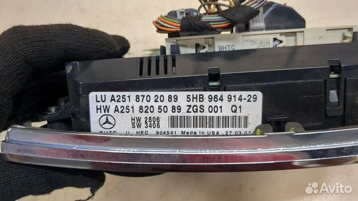 Переключатель отопителя Mercedes GL X164, 2008