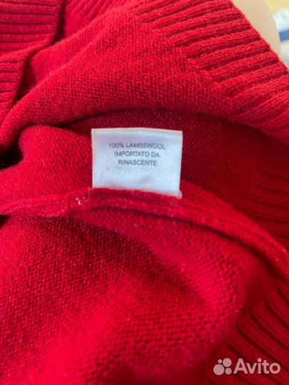 Свитер джемпер Peter elliot шерсть XL красный