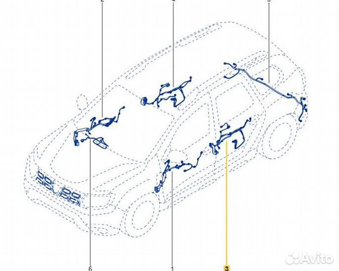 Проводка двери задняя правая Renault Duster